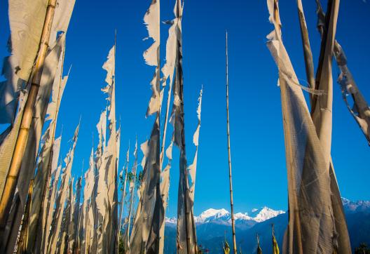 Vue sur le Kangchenjunga à Pelling au Sikkim en Inde