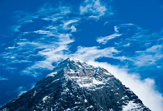 Everest vu du Kala Pattar dans la région du Kumbhu au Népal