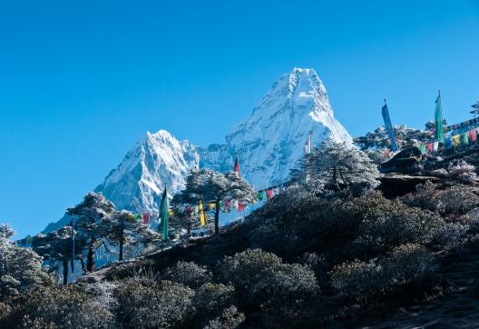 Amadablam 6814 m depuis Tangboche dans la région de l’Everest au Népal
