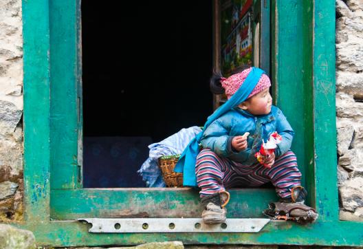 Entre Lukla et Phakding dans la région de l’Everest au Népal