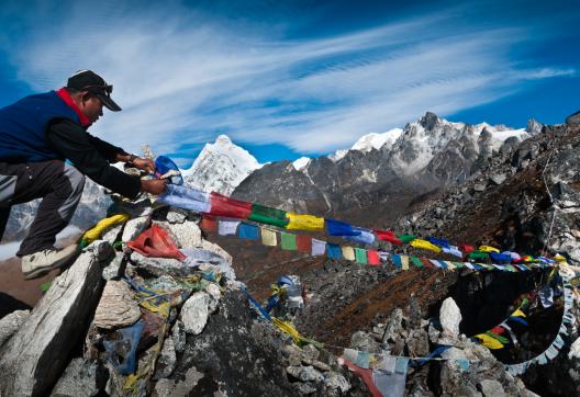 Le Jannu à 7711 m depuis le Mirgin la dans la région du Kangchenjunga au Népal