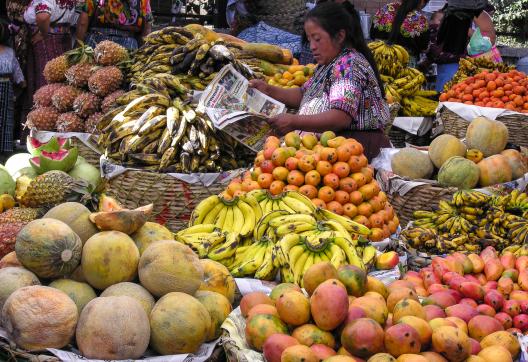 Fruits sur le marché de Solola au Guatemala