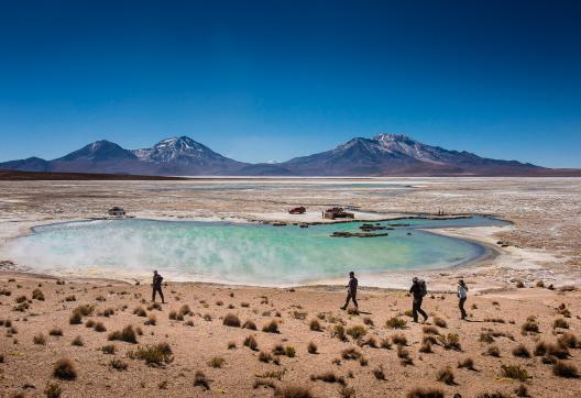 Chile, region Arica and Parinacota. Surire Salar. Polloquere hot spring.