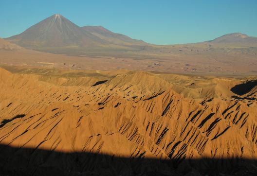 Vue des gorges du diable dans la vallée de la lune près de San Pedro de Atacama au Chili