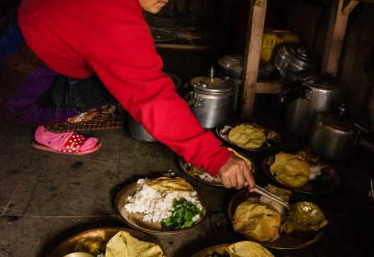 Dans la région des Annapurnas au Népal