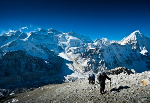 Vers le camp de base nord du Kangchenjunga au Népal