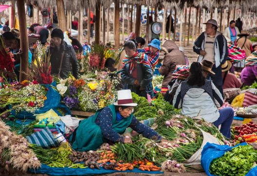 Le marché de Chinchero au Pérou