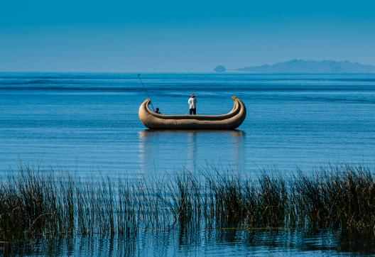 Les iles Titinos sur le lac Titicaca dans la région de Puno au Pérou