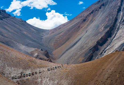 Passage d’un col au Ladakh en Inde