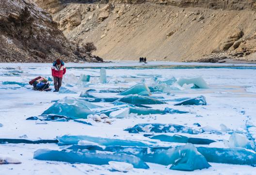 Chadar, le trek sur la rivière gelée au Ladakh Zanskar en Inde