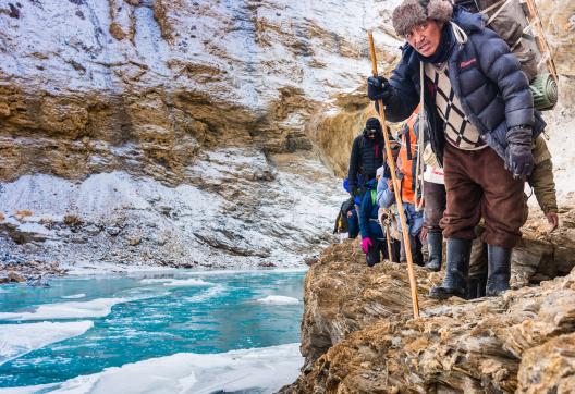 Chadar, le trek sur la rivière gelée au Ladakh Zanskar en Inde