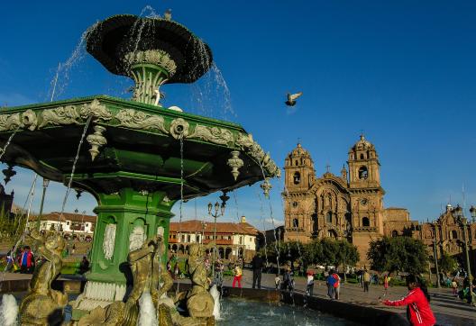 Place d’armes à Cusco au Pérou