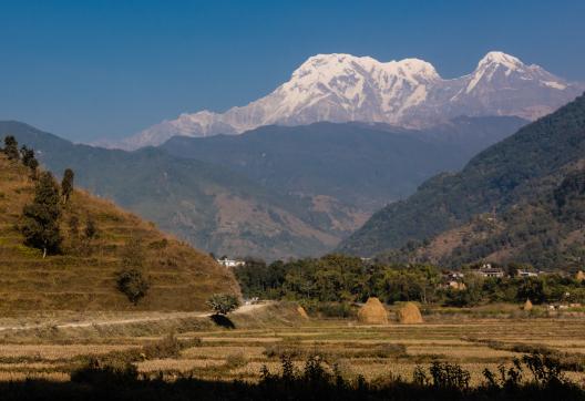 Village de Luwang village près du Mardi Himal dans la région de Pokhara au Népal