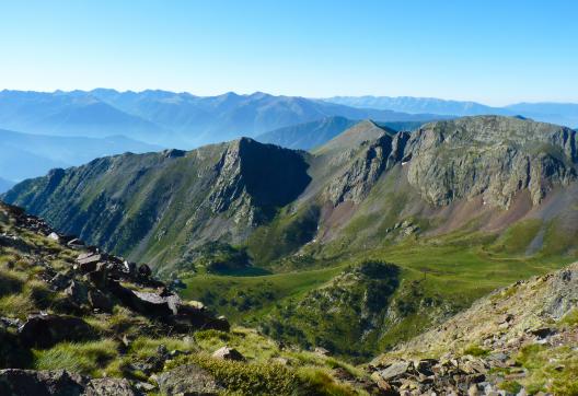 Randonnée dans la montée à Coma Pedrosa