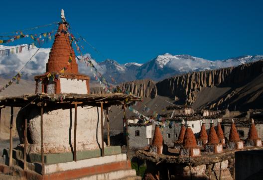 Village de Tangye au Mustang au Népal