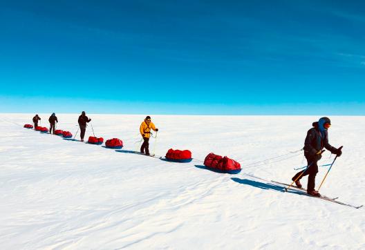 Expédition et progression en ski pulka sur la traversée du Groenland d'ouest en est