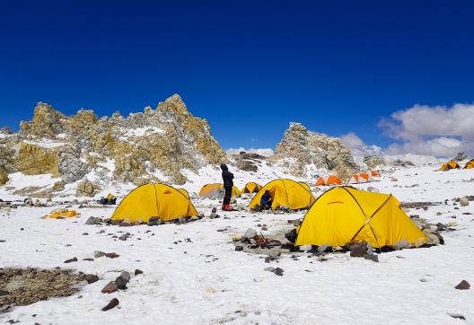 Ascension de l'Aconcagua et préparation pour la journée