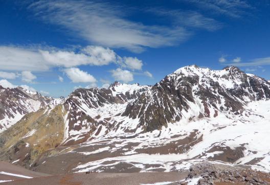 Trekking aux pics enneigés de l'Aconcagua