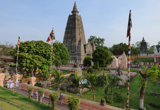 Voyage vers le temple Mahabodhi à Bodhgaya, lieu d'Illumination de Bouddha