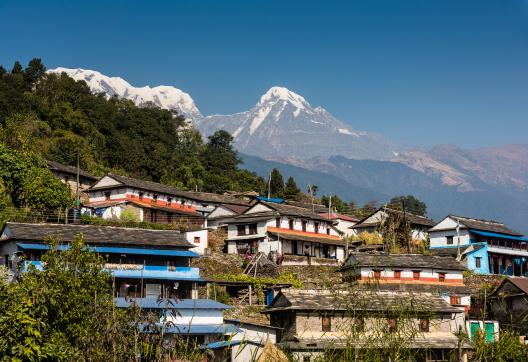 Village de Luwang village près du Mardi Himal dans la région de Pokhara au Népal