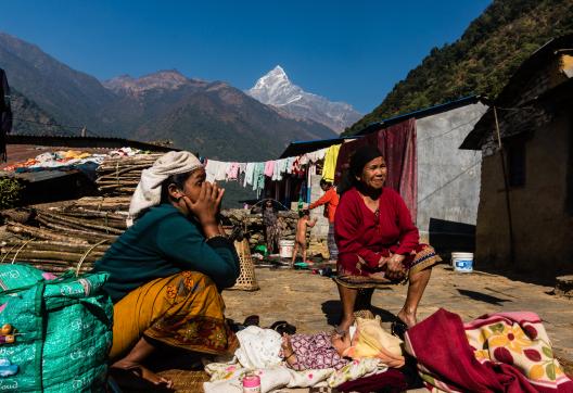 Village de Garchok village près du Mardi Himal dans la région de Pokhara au Népal