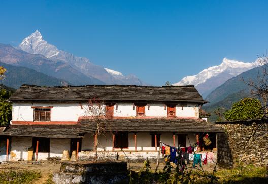 Village de Garchok village près du Mardi Himal dans la région de Pokhara au Népal