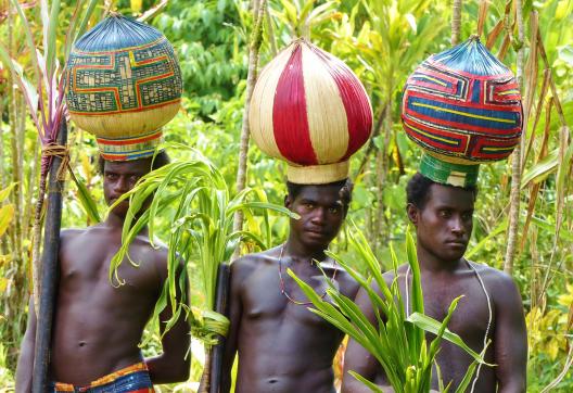 Rencontre avec des villageois de l'île de Bougainville aux portes des îles Salomon