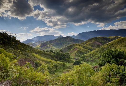 Collines du paysage de Madagascar