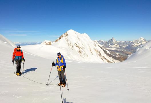 Ascension du mont Rose dans les Alpes