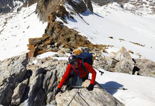 Ascension du mont Rose dans les Alpes