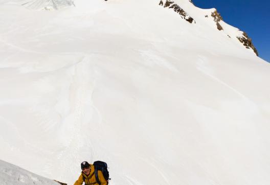 Ascension du mont Rose dans les Alpes