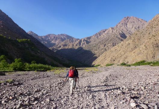 Tek vers le sommet du Toubkal dans l'Atlas