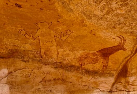 Trekking près de peinture rupestre à Séfar