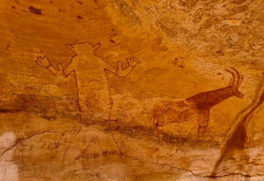 Trekking près de peinture rupestre à Séfar