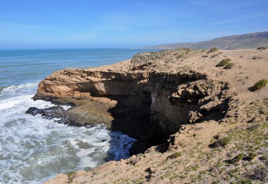 Trek près de l'océan Atlantique marocain