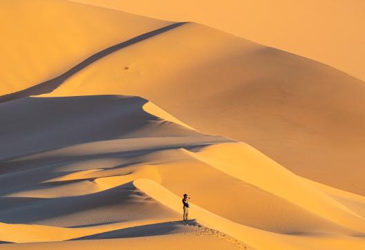 Voyage dans des dunes dans le Hoggar