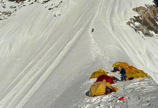 Pente sommitale et camp 3