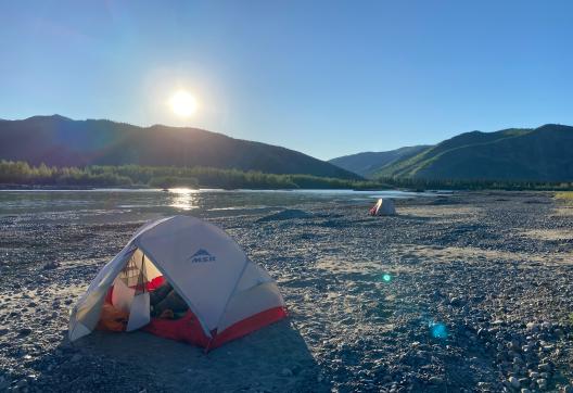 Au Canada en canoë sur la riviere yukon