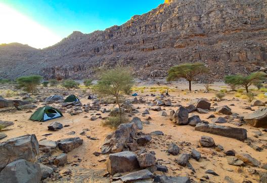 Bivouac dans l'oued Djerat