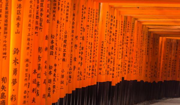 Torii de Fushimi Inari Taisha à Kyoto, Japon