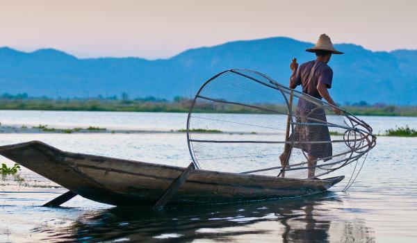 Pêcheur du lac Inlé en Birmanie