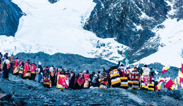 Pendant le pèlerinage du Qoyllur'iti dans la région de Cusco au Pérou