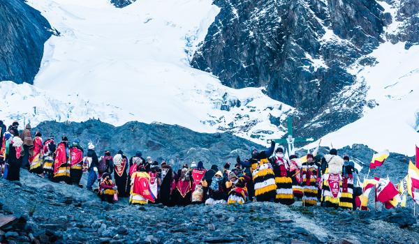 Pendant le pèlerinage du Qoyllur'iti dans la région de Cusco au Pérou