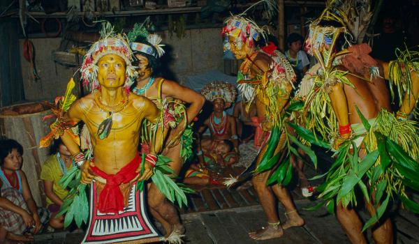 Danse chamane chez les hommes-fleurs de Siberut, Indonésie