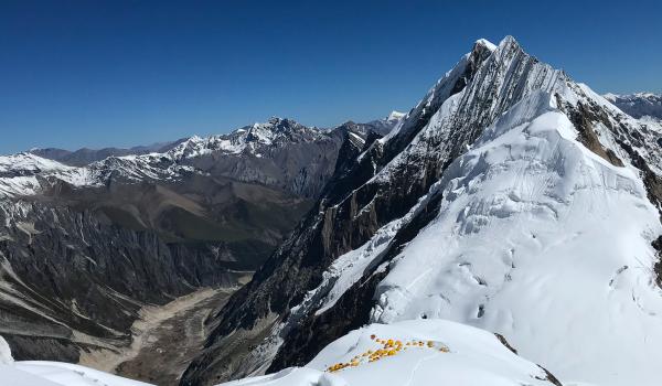 Vue du camp 1 du Manaslu, entre camp 1 et camp 2 au Népal