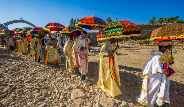 Procession de Timkat en Abyssinie