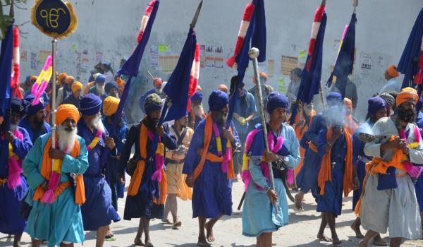 Fête de Hola Mohalla chez la communauté sikh en Inde