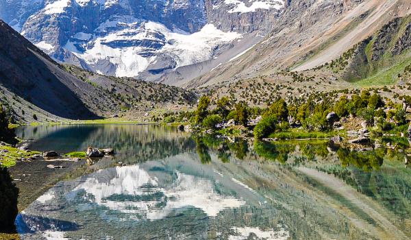 Trek pic Mary sur le lac Kukikalon tadjikistan