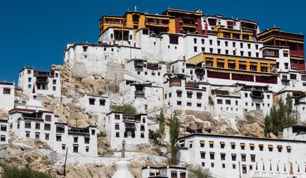 Monastère de Tiksey au Ladakh en Himalaya en Inde