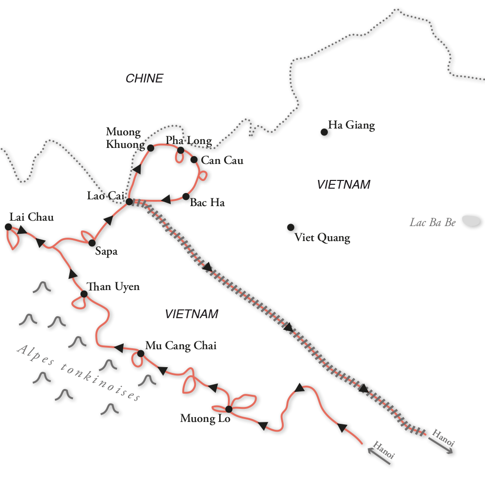 Itinéraire Sentiers et peuples des Alpes Tonkinoises